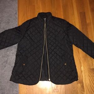 Black quilted jacket